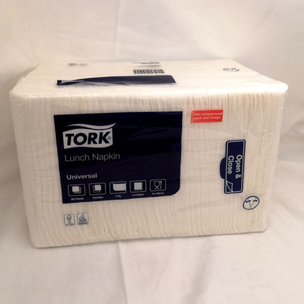 1Ply White Lunch Napkin 10x500's